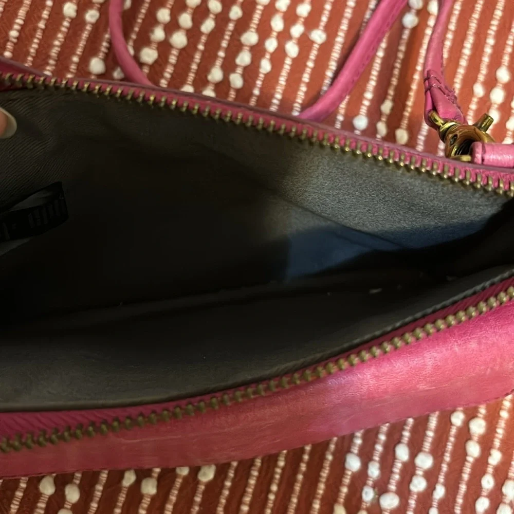 Fossil Pink Leather Crossbody Bag